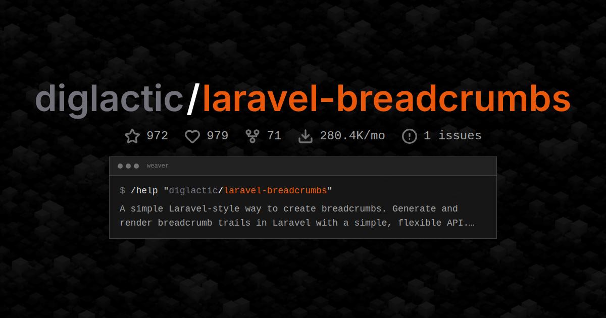 diglactic/laravel-breadcrumbs