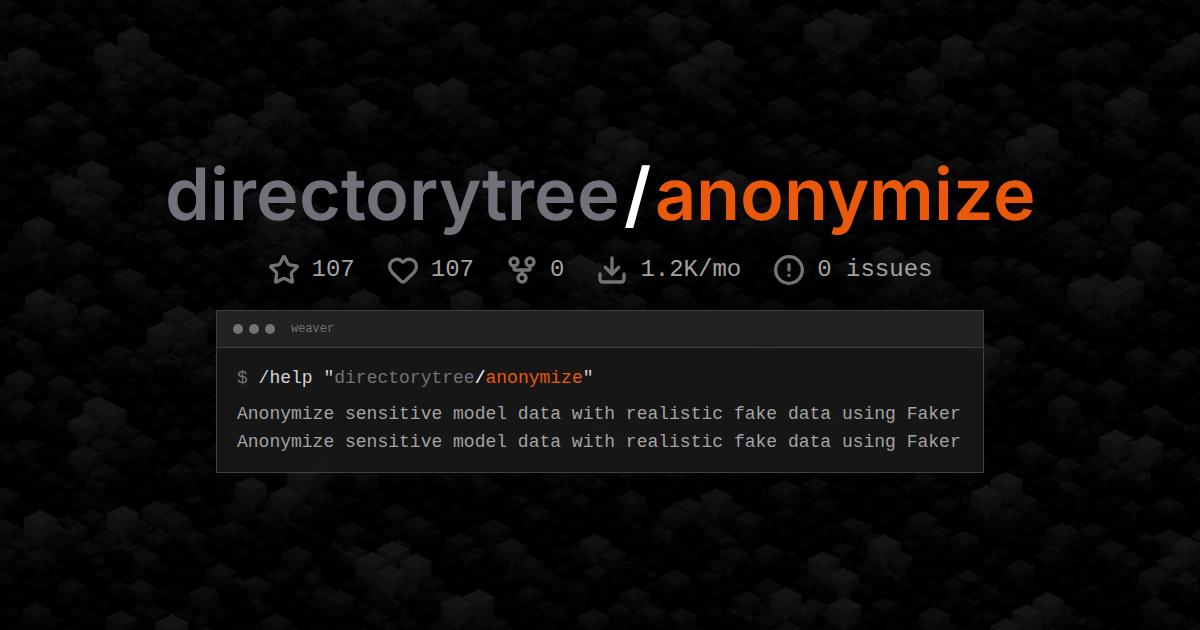 directorytree/anonymize