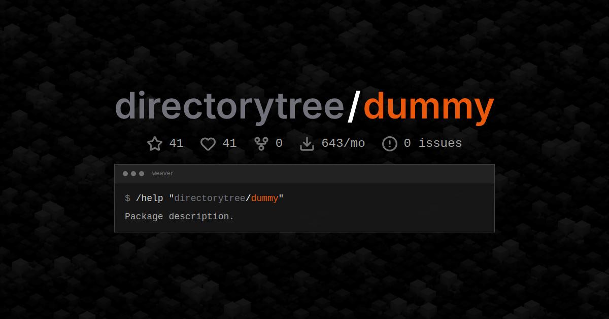 directorytree/dummy
