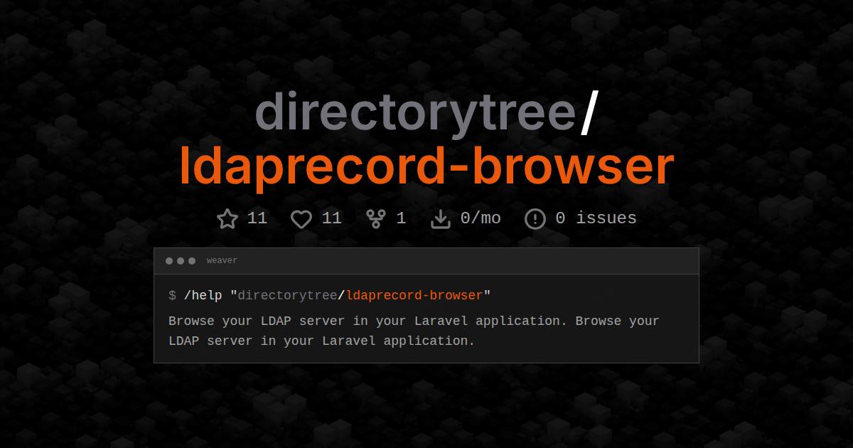 directorytree/ldaprecord-browser