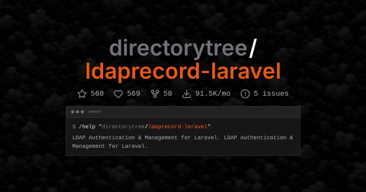 directorytree/ldaprecord-laravel