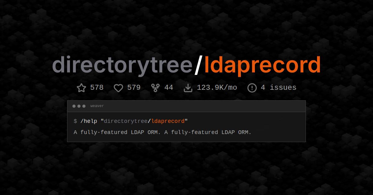 directorytree/ldaprecord