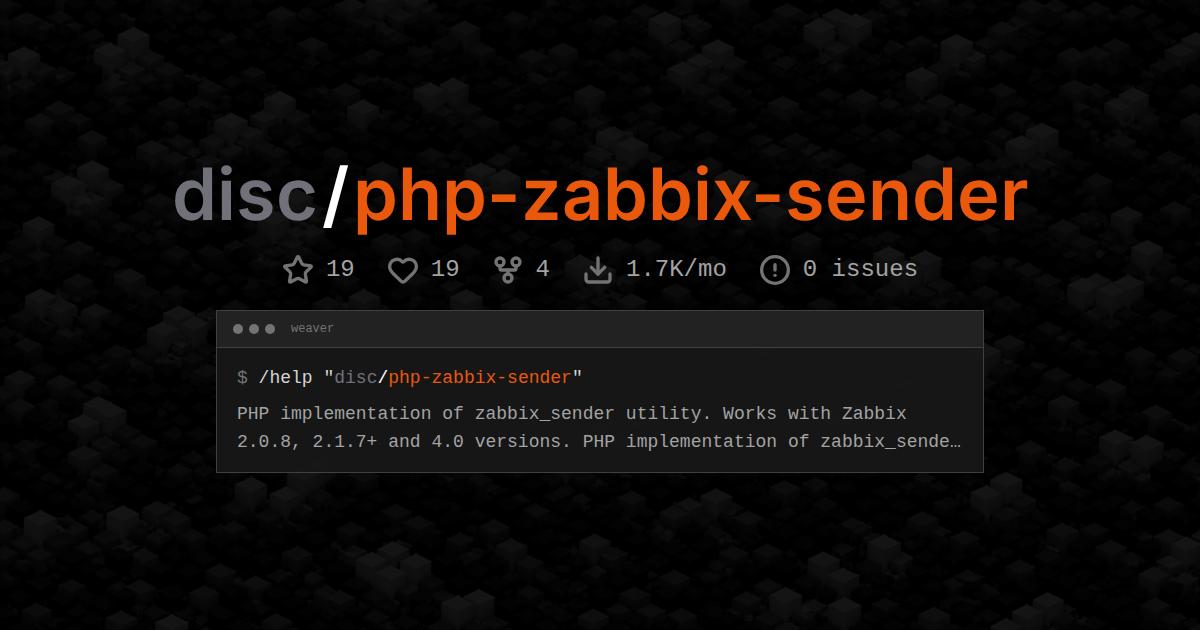 disc/php-zabbix-sender