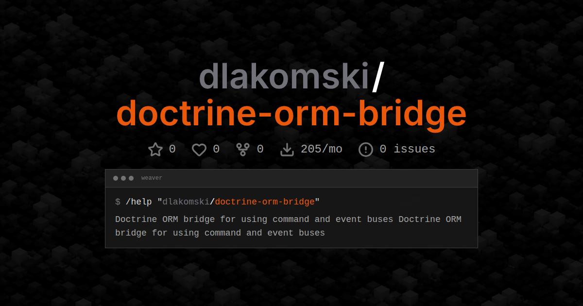 dlakomski/doctrine-orm-bridge