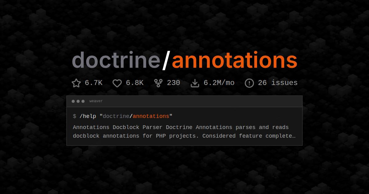 doctrine/annotations