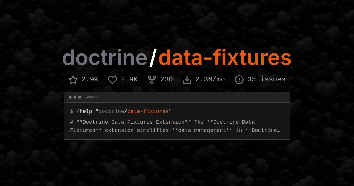 doctrine/data-fixtures
