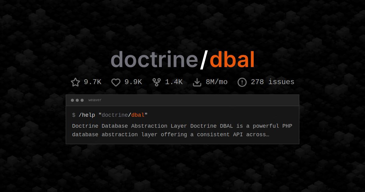 doctrine/dbal
