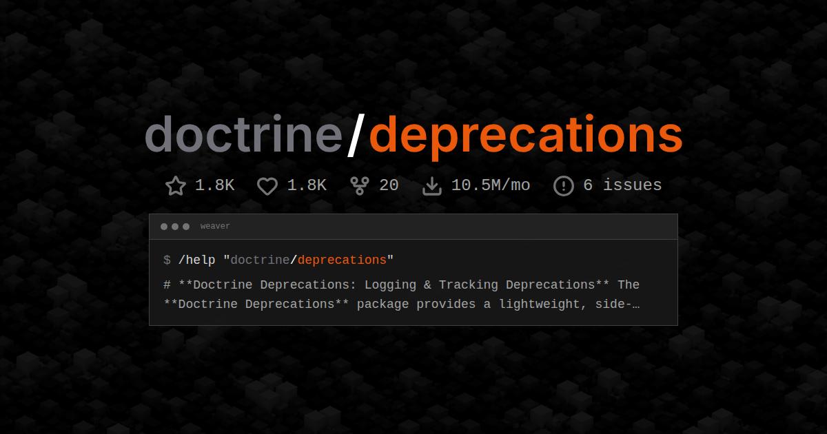 doctrine/deprecations
