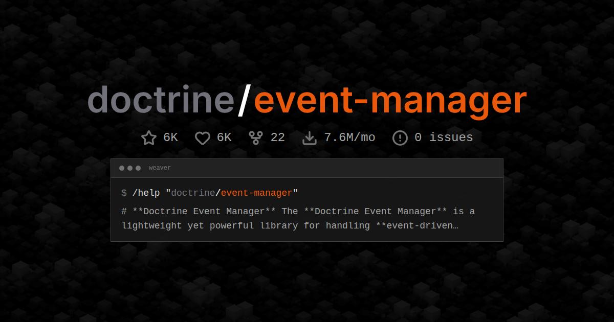 doctrine/event-manager
