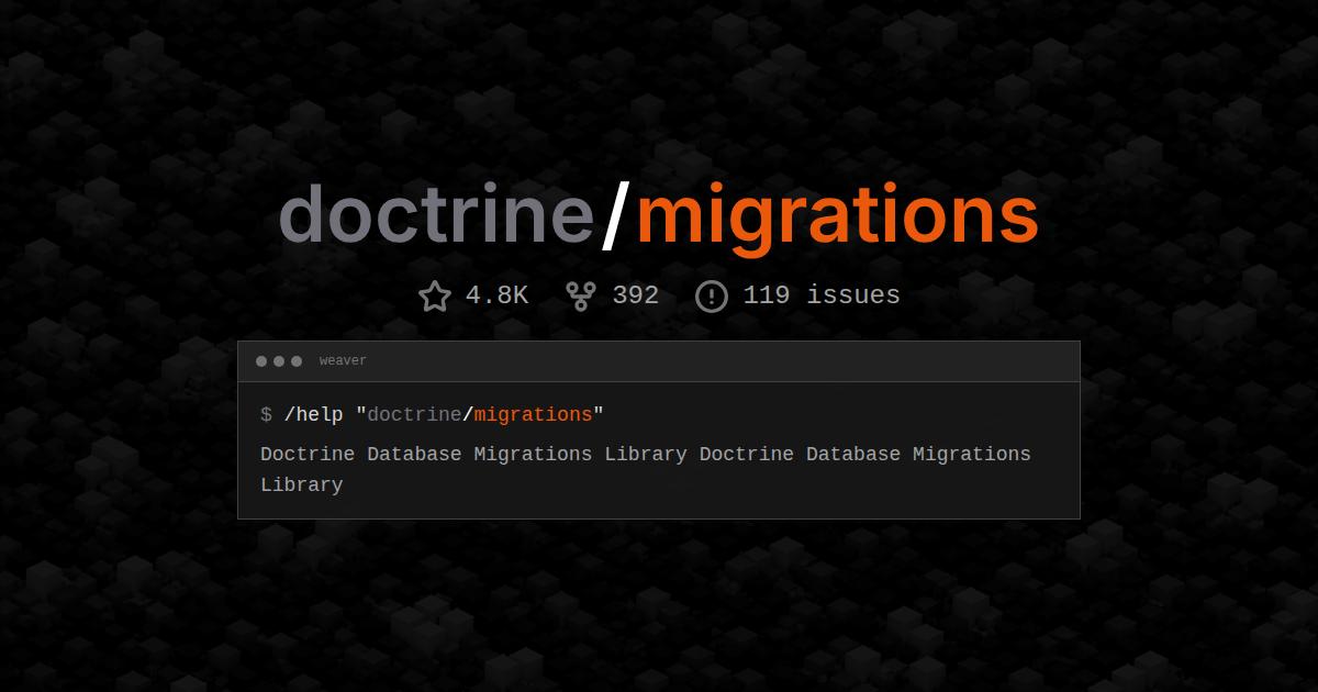 doctrine/migrations