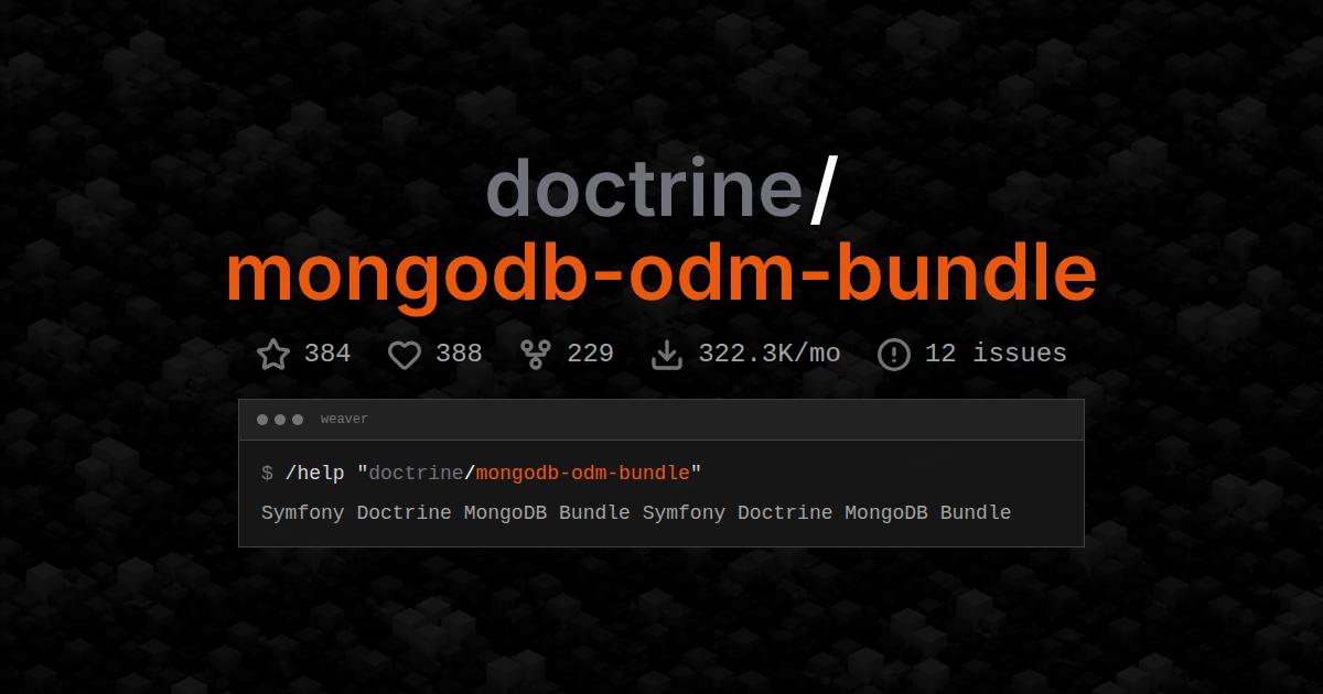 doctrine/mongodb-odm-bundle