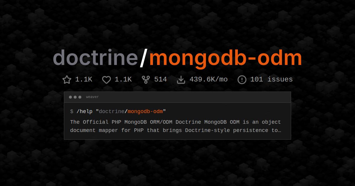 doctrine/mongodb-odm