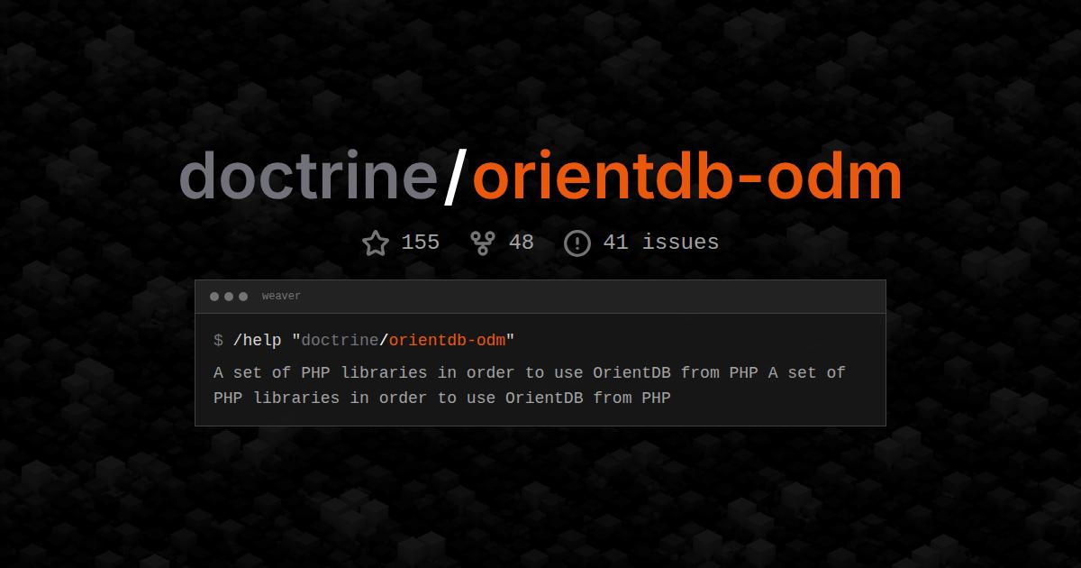 doctrine/orientdb-odm