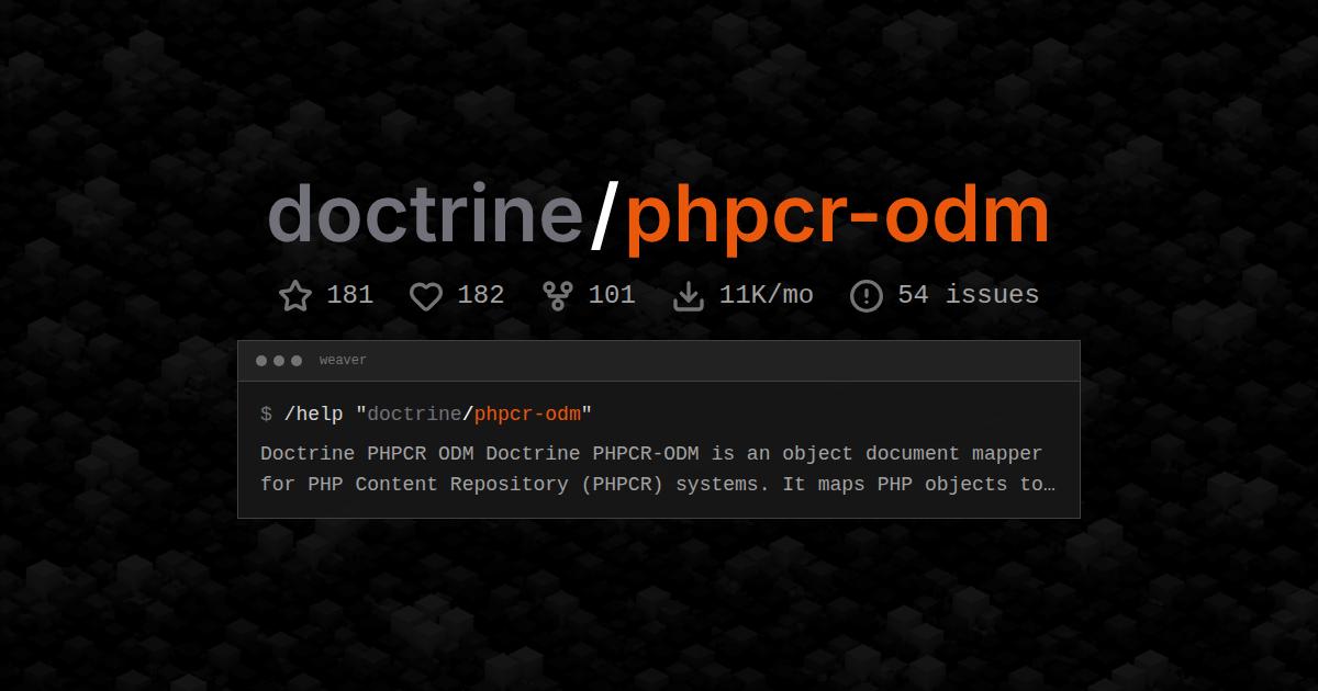doctrine/phpcr-odm