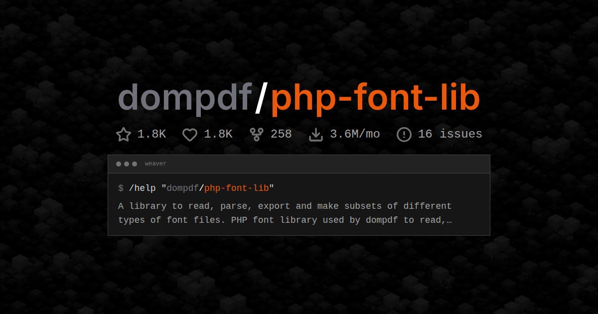 dompdf/php-font-lib