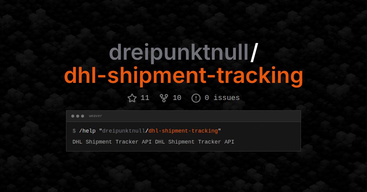 dreipunktnull/dhl-shipment-tracking
