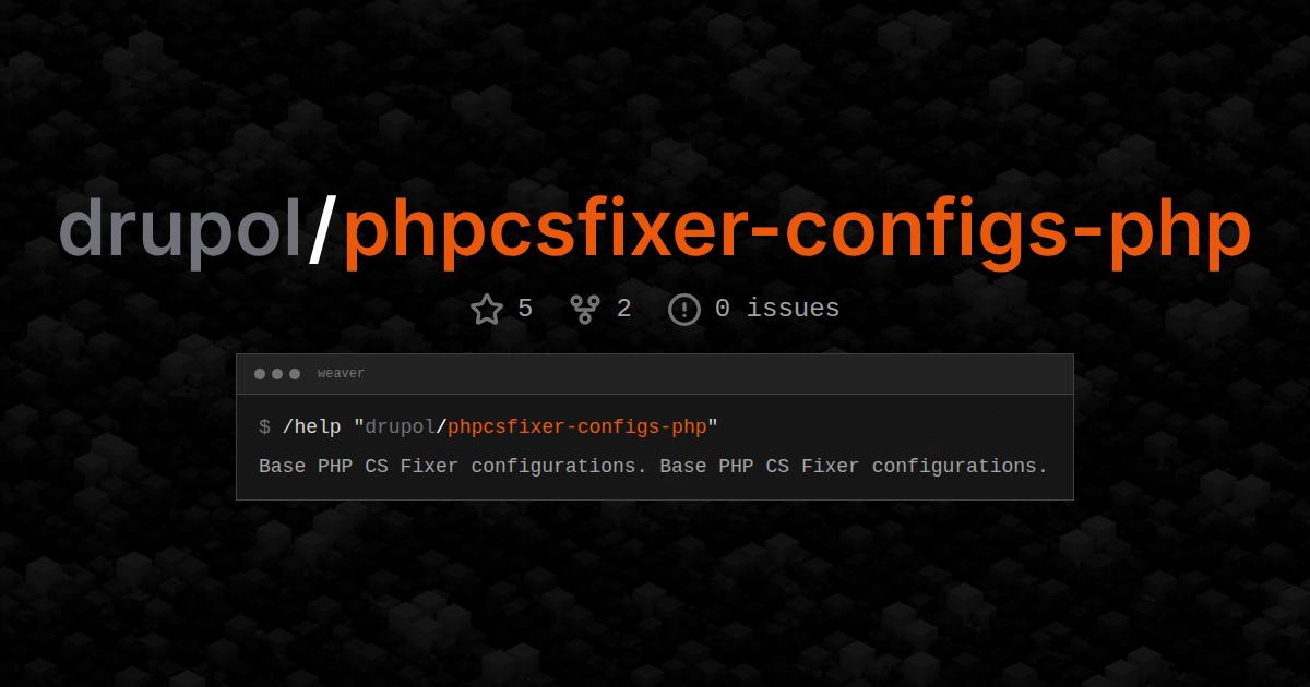 drupol/phpcsfixer-configs-php