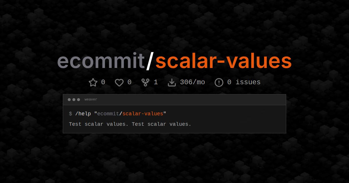 ecommit/scalar-values