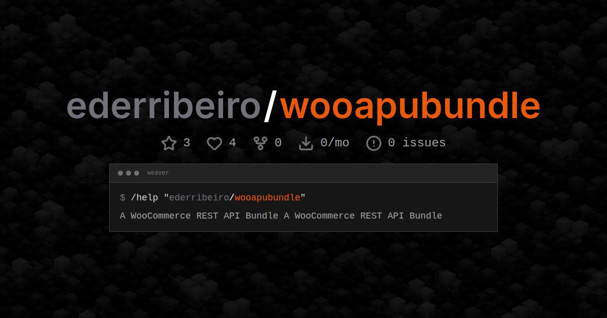 ederribeiro/wooapubundle
