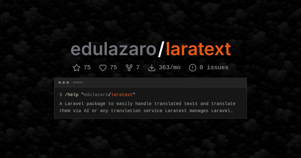 edulazaro/laratext