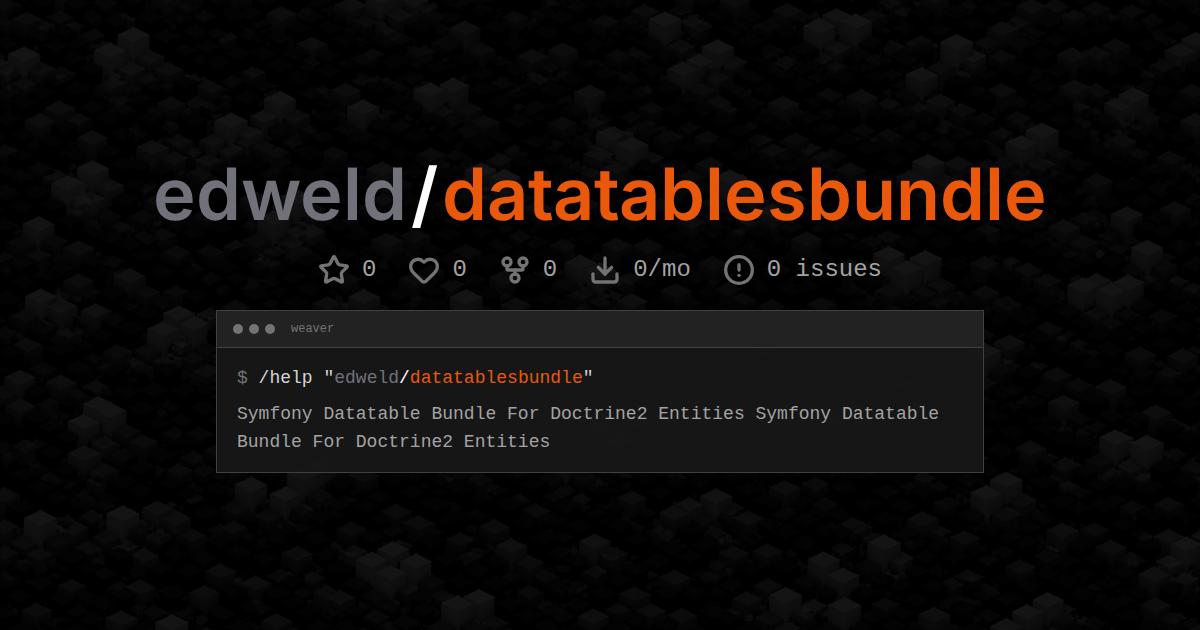 edweld/datatablesbundle