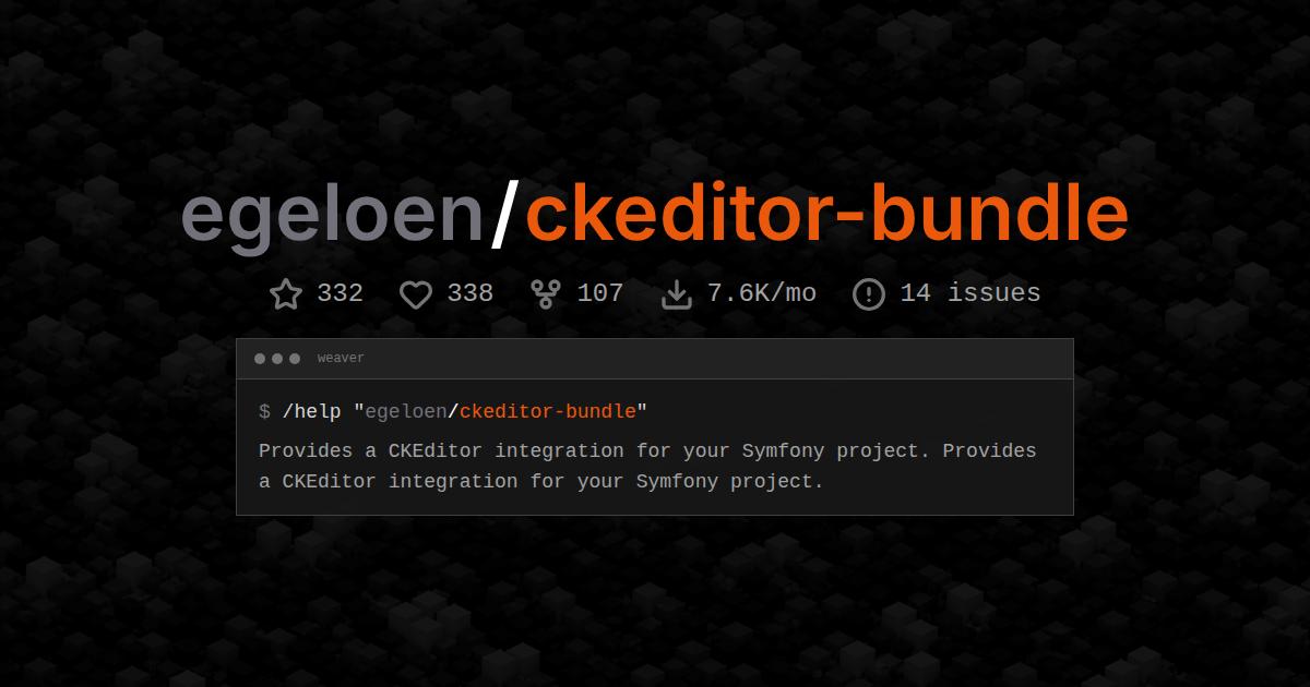 egeloen/ckeditor-bundle