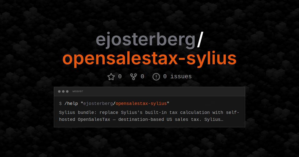 ejosterberg/opensalestax-sylius