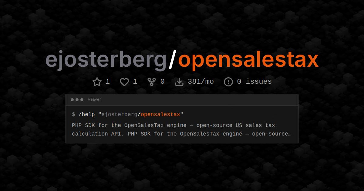 ejosterberg/opensalestax