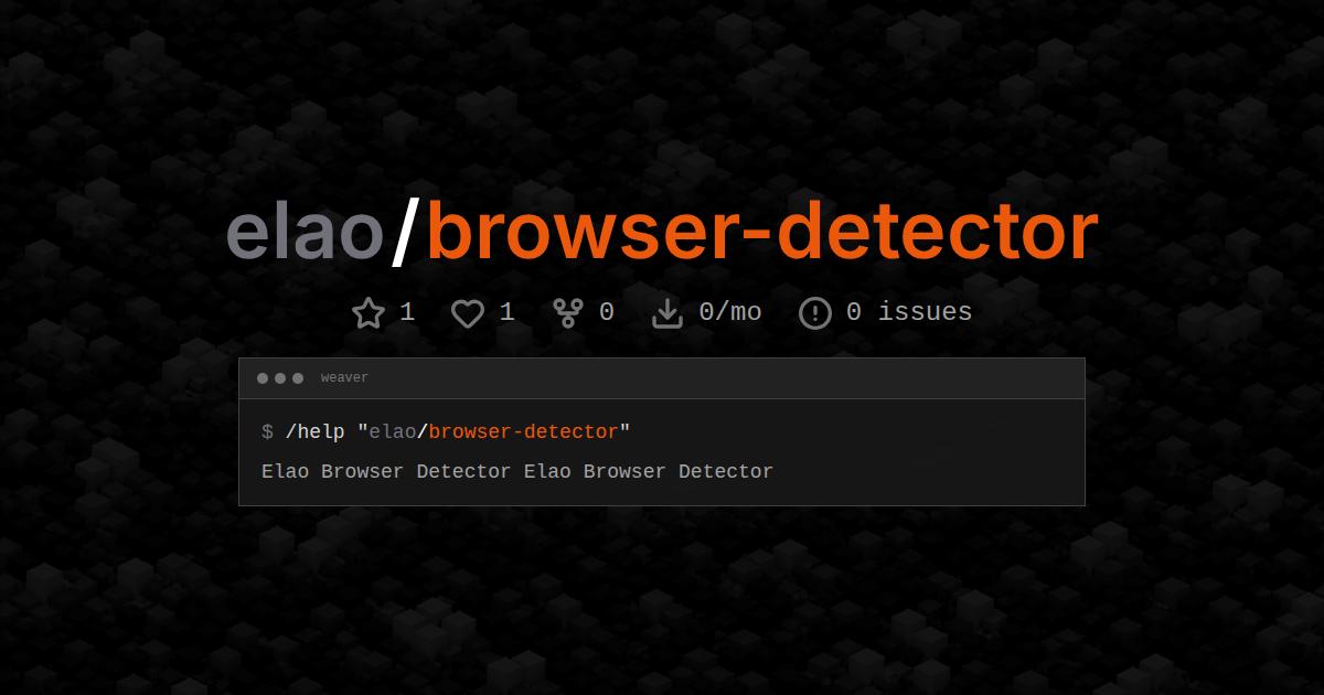 elao/browser-detector
