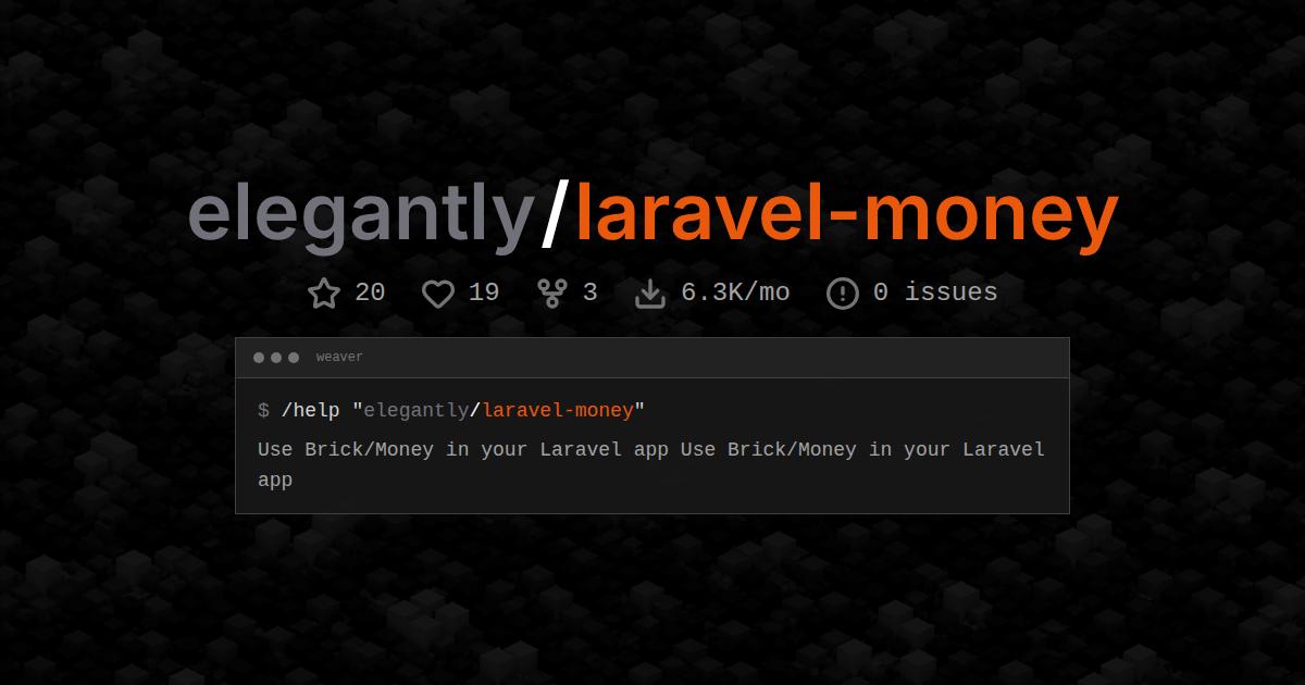 elegantly/laravel-money