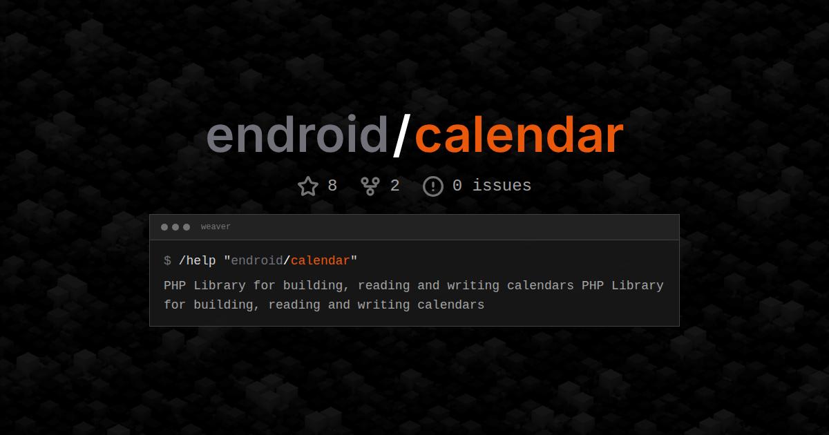 endroid/calendar
