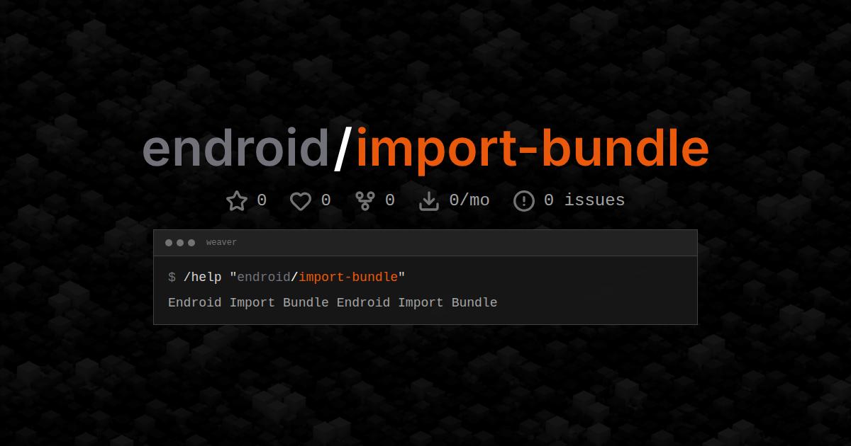 endroid/import-bundle