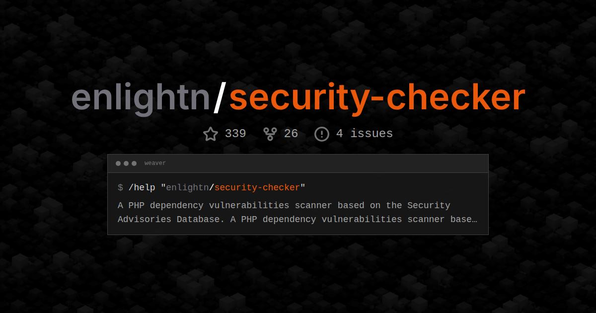 enlightn/security-checker