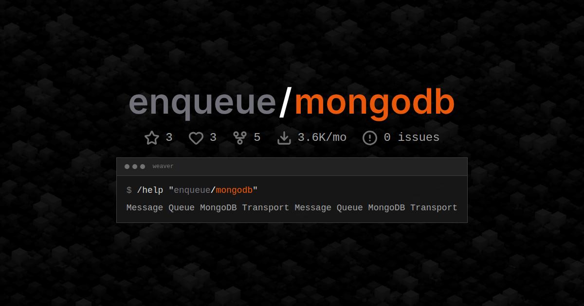 enqueue/mongodb