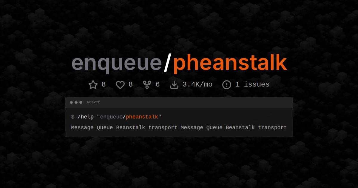 enqueue/pheanstalk