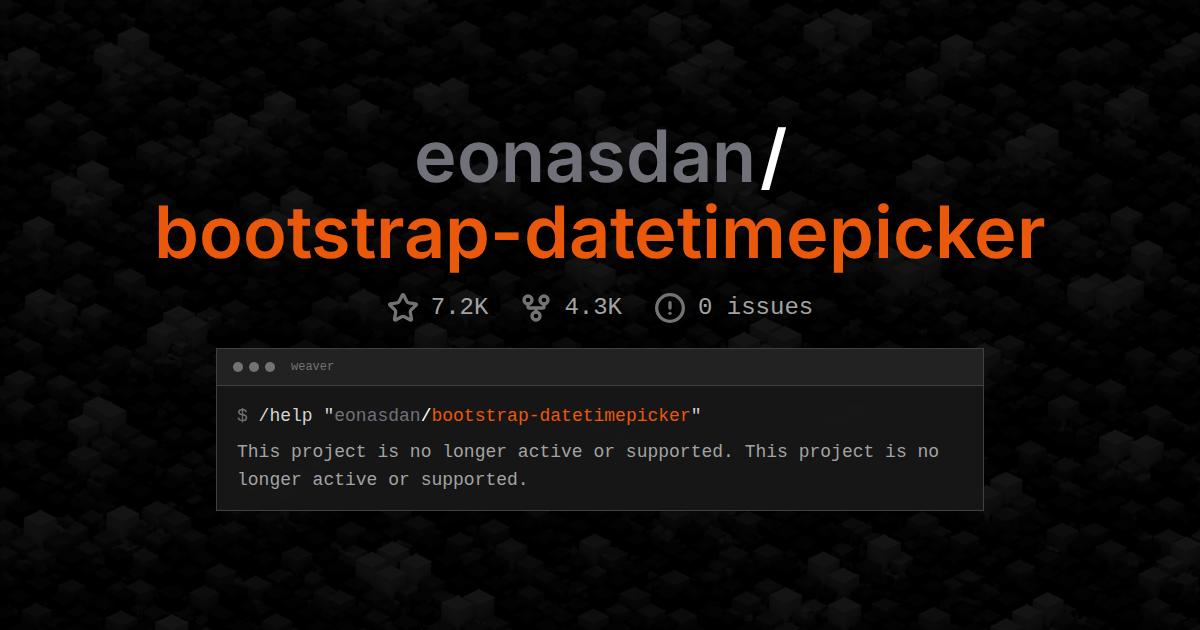eonasdan/bootstrap-datetimepicker