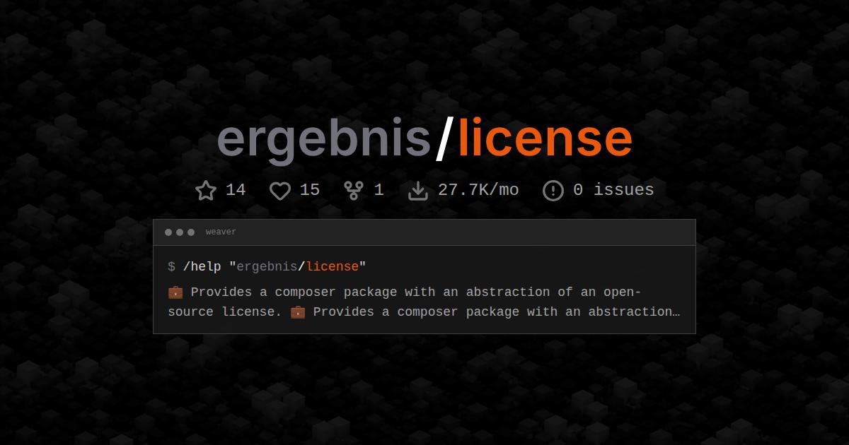 ergebnis/license