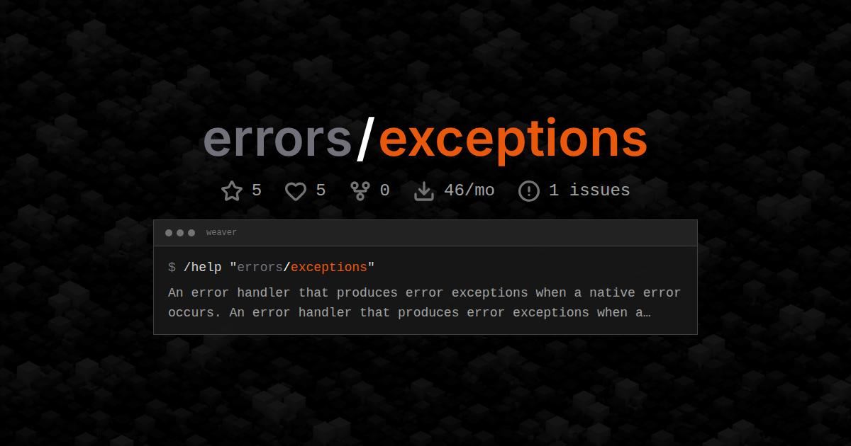 errors/exceptions
