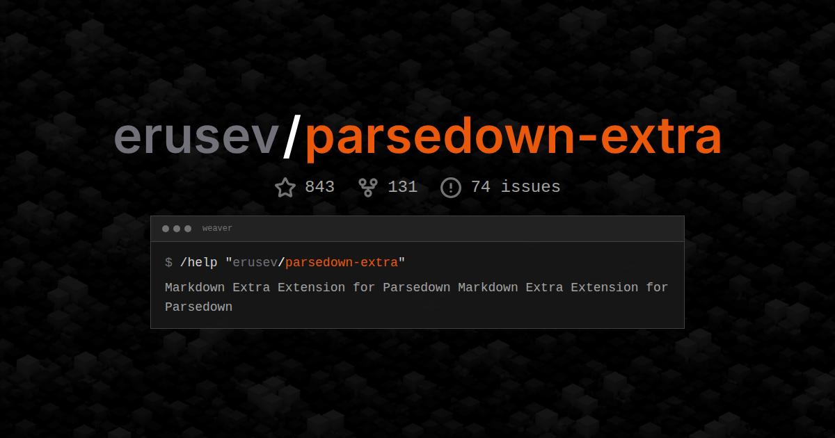 erusev/parsedown-extra