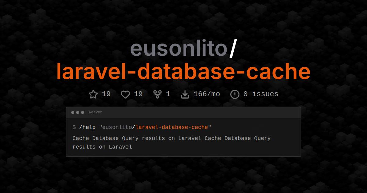 eusonlito/laravel-database-cache