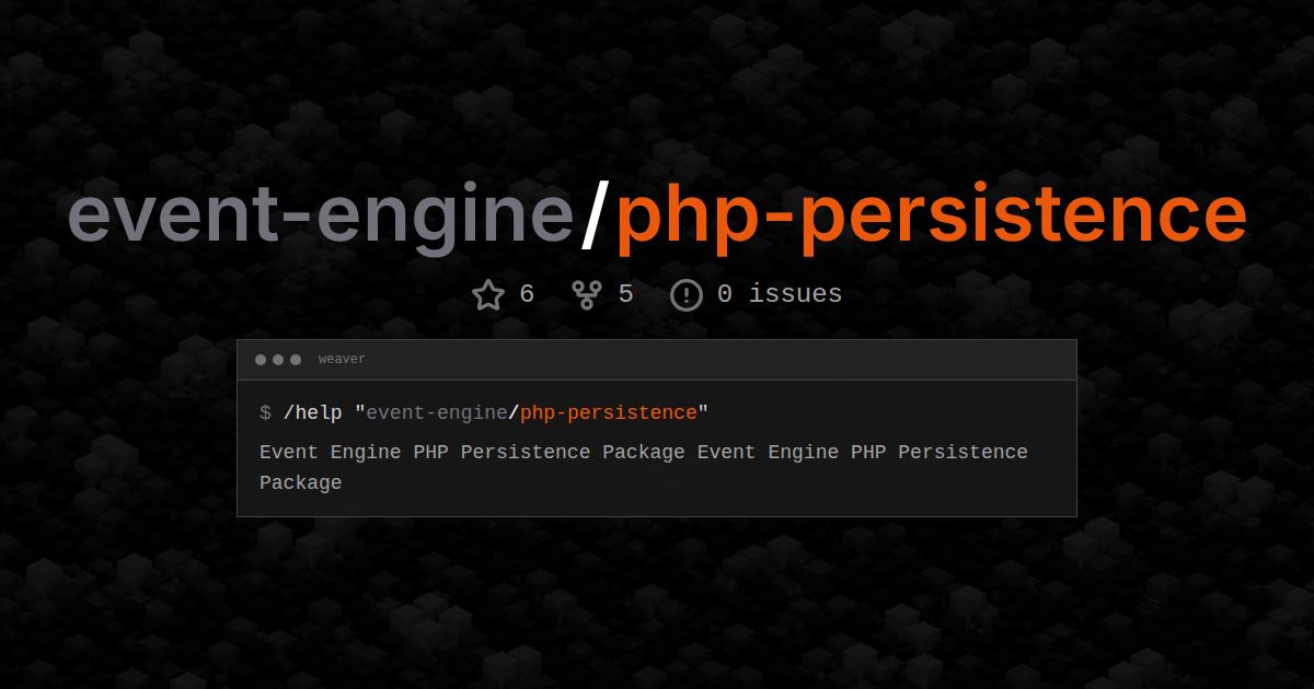 event-engine/php-persistence