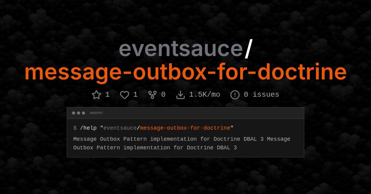 eventsauce/message-outbox-for-doctrine