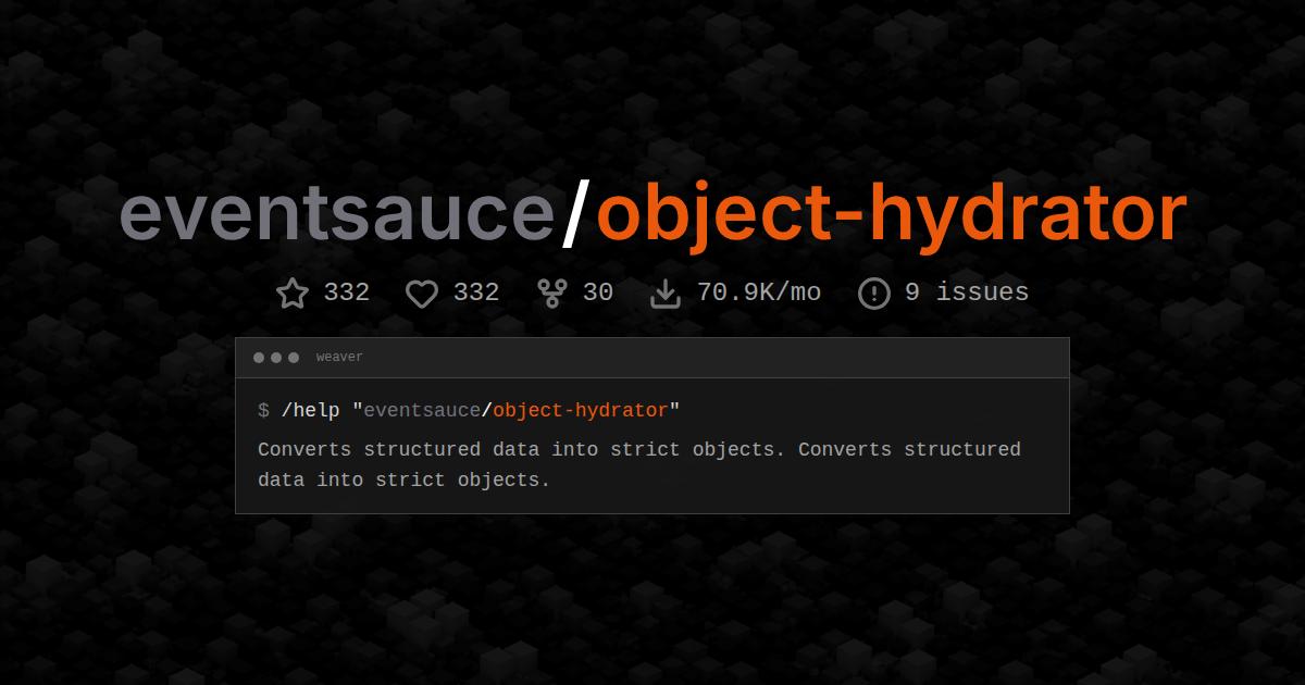 eventsauce/object-hydrator