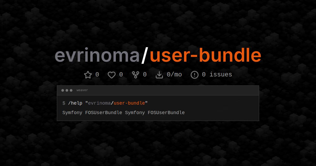 evrinoma/user-bundle