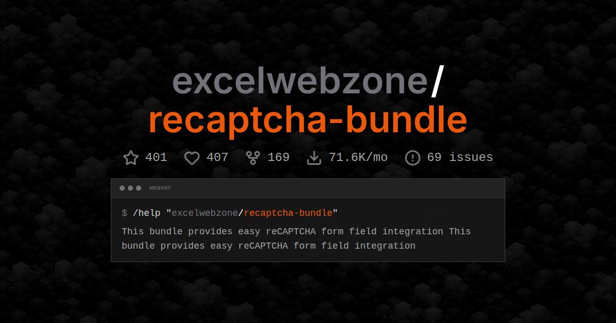 excelwebzone/recaptcha-bundle