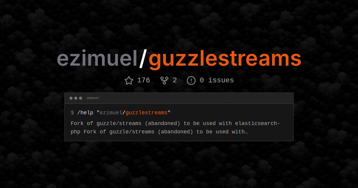ezimuel/guzzlestreams