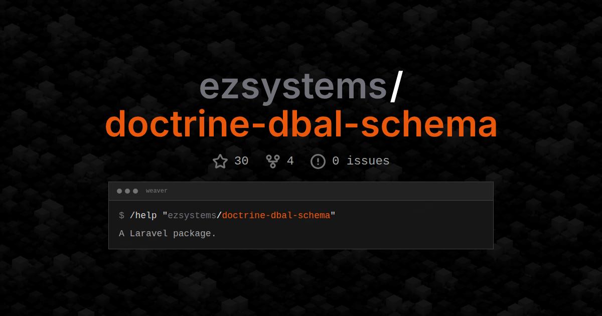 ezsystems/doctrine-dbal-schema