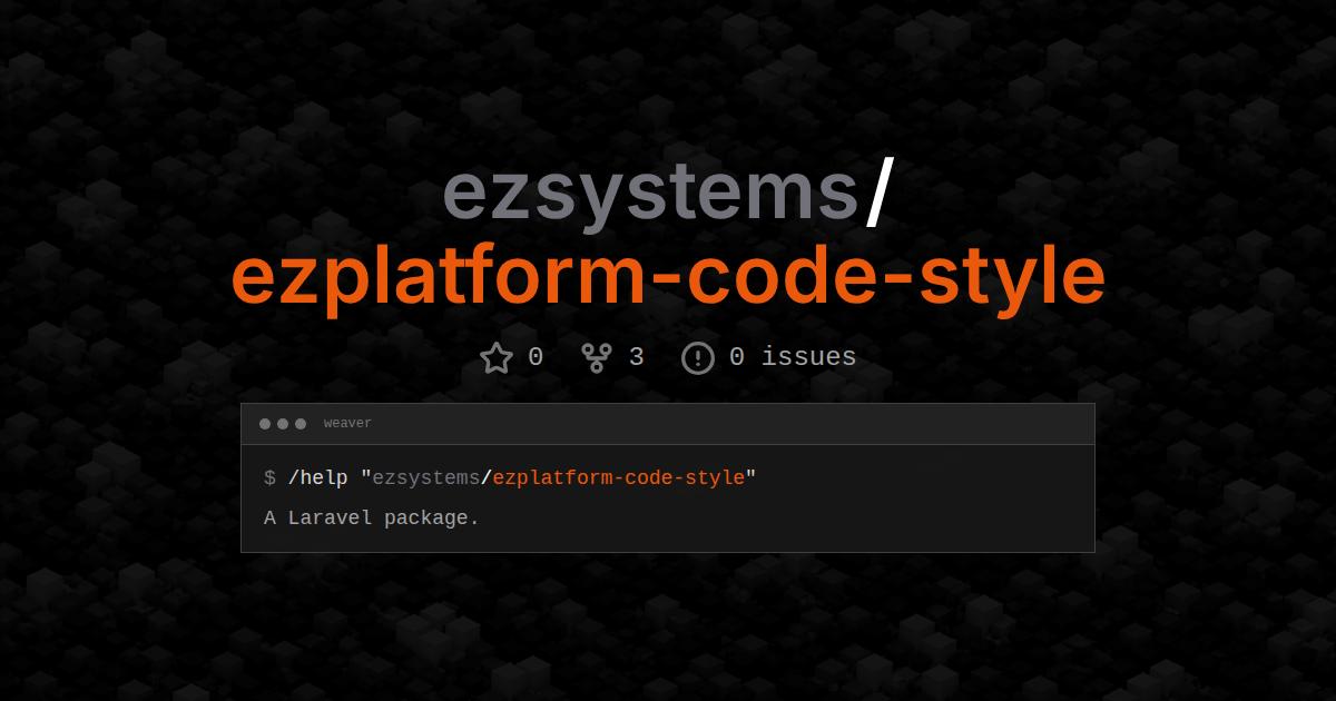 ezsystems/ezplatform-code-style