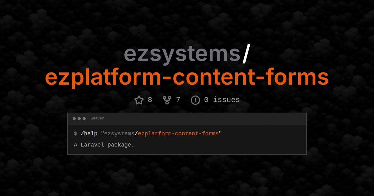 ezsystems/ezplatform-content-forms