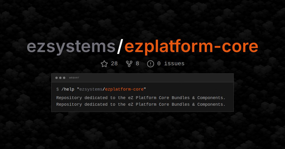 ezsystems/ezplatform-core